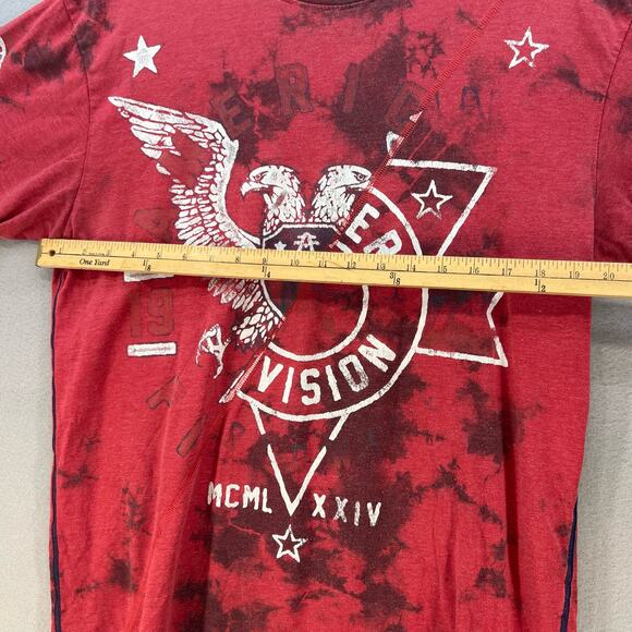 American Fighter T-Shirt Men's Size XL Red White Gorpcore Preppy Short Sleeve - Picture 2 of 11